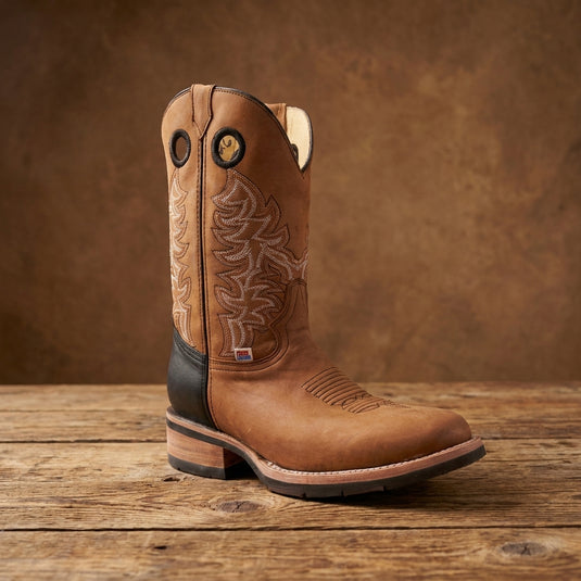1262 - RockinLeather Men's Round Toe Crazy Horse Western Boot
