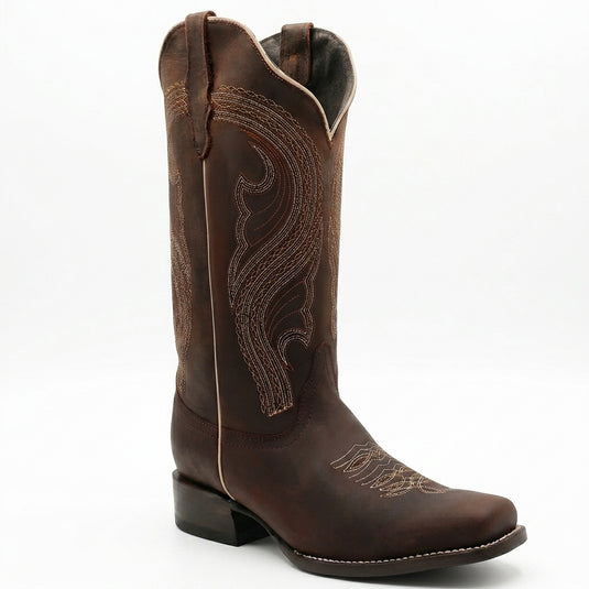 2806 - RockinLeather Women's Mad Dog Brown Western Boot