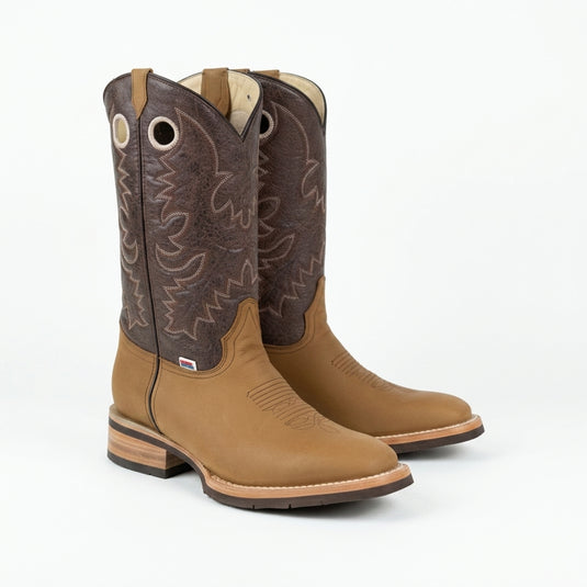 1219 - RockinLeather Men's Round Toe Crazy Horse Western Boot