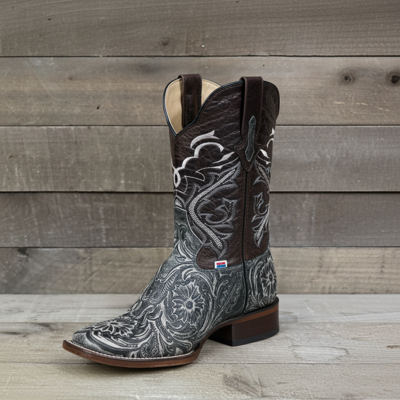 Load image into Gallery viewer, 1220 - RockinLeather Men&#39;s Sedona Distressed Stamped Cowhide Leather Boot
