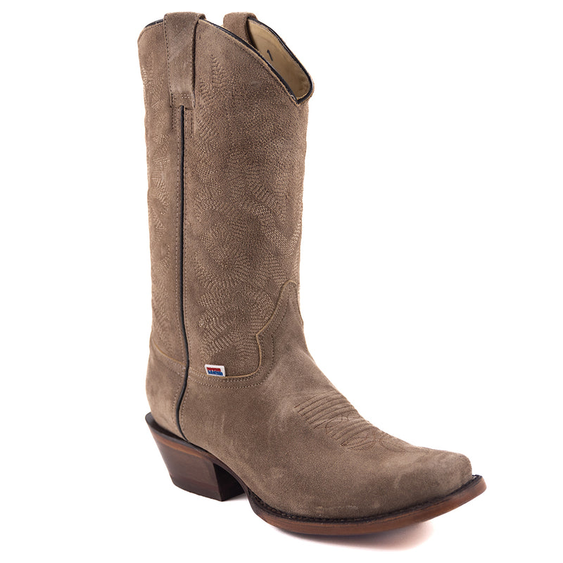 Load image into Gallery viewer, 1227 - RockinLeather Men&#39;s Tan Suede Narrow Square Toe Western Boot
