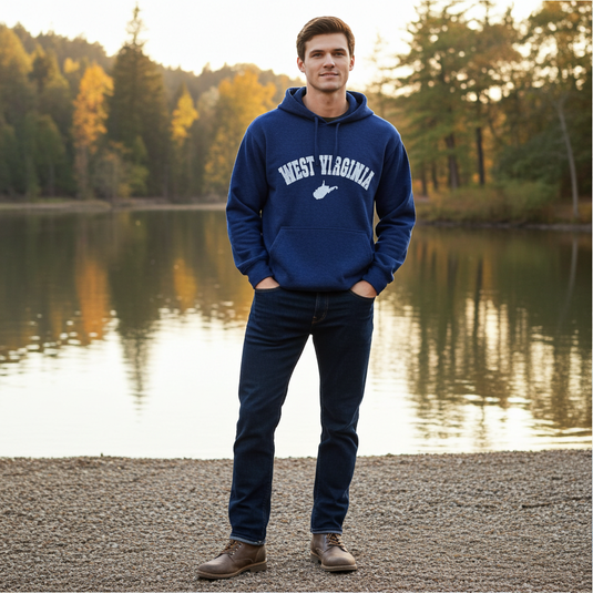 CASBWV - WV Heather Slate Blue Hoodie