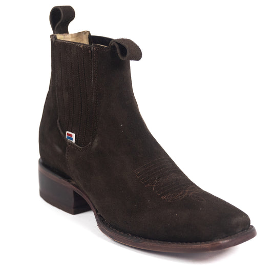 1234 - RockinLeather Men's Chocolate Suede Chelsea Boot