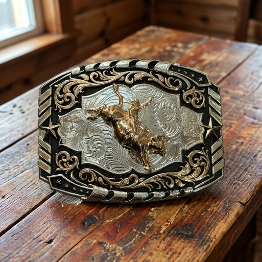 AWW2 - Bullrider 3 Tone Buckle