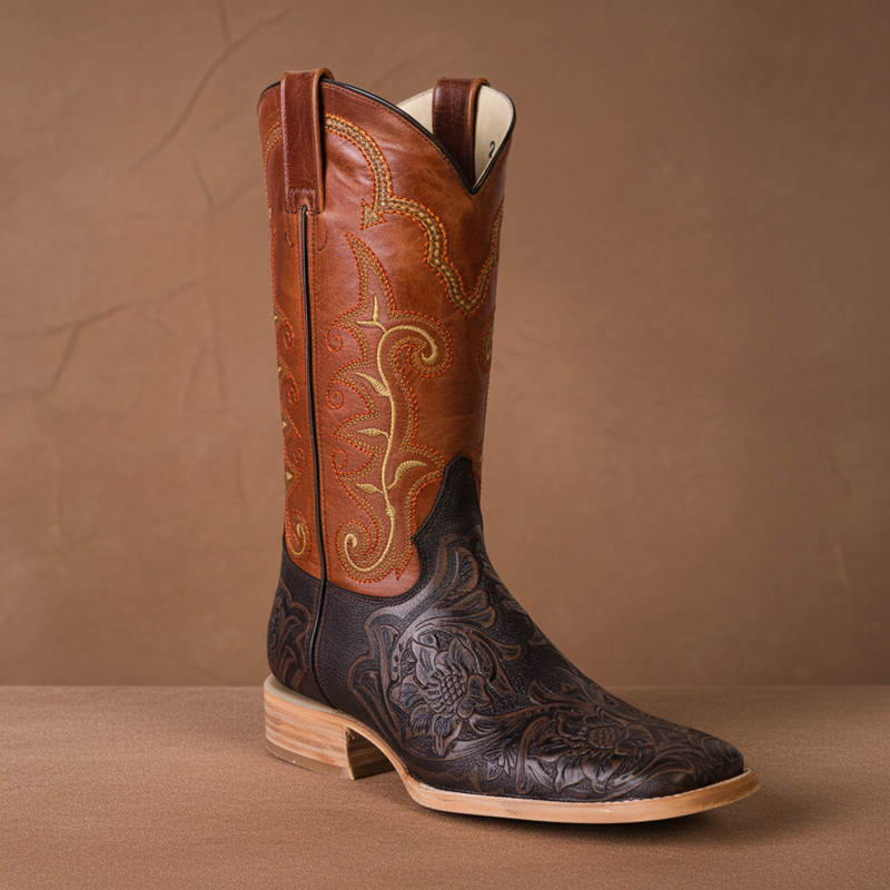 Load image into Gallery viewer, 1190 - RockinLeather Men's Stamped Cowhide Leather Boot
