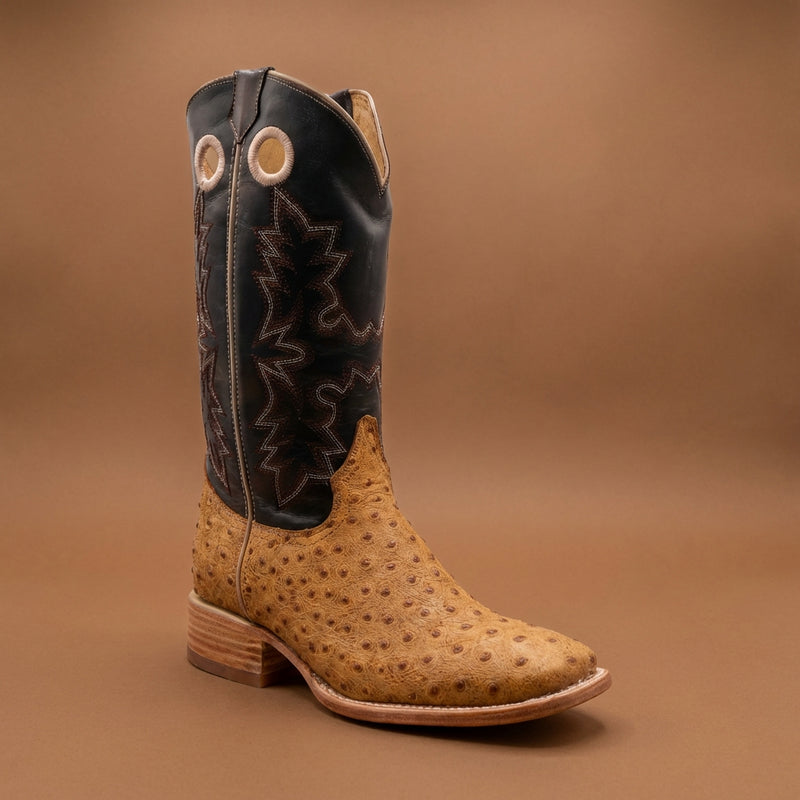 Load image into Gallery viewer, CP5009 - Cowboy Prayer Men's Natural Ostrich Print Western Boot
