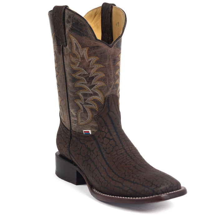 1245 - RockinLeather Men's Chocolate Bull Shoulder Western Boot