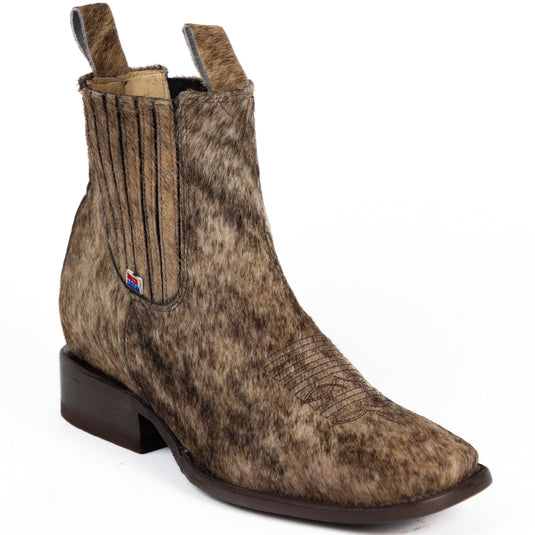 1250 - RockinLeather Men's Genuine Cowhair Chelsea Boot