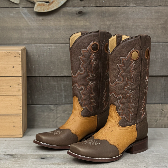 CP5005 - Cowboy Prayer Men's Chocolate Western Boot With Overlay