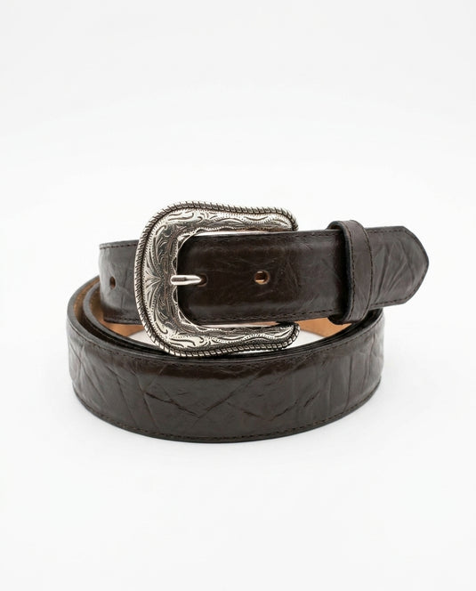 B32 - RockinLeather Chocolate Cowhide Leather Belt