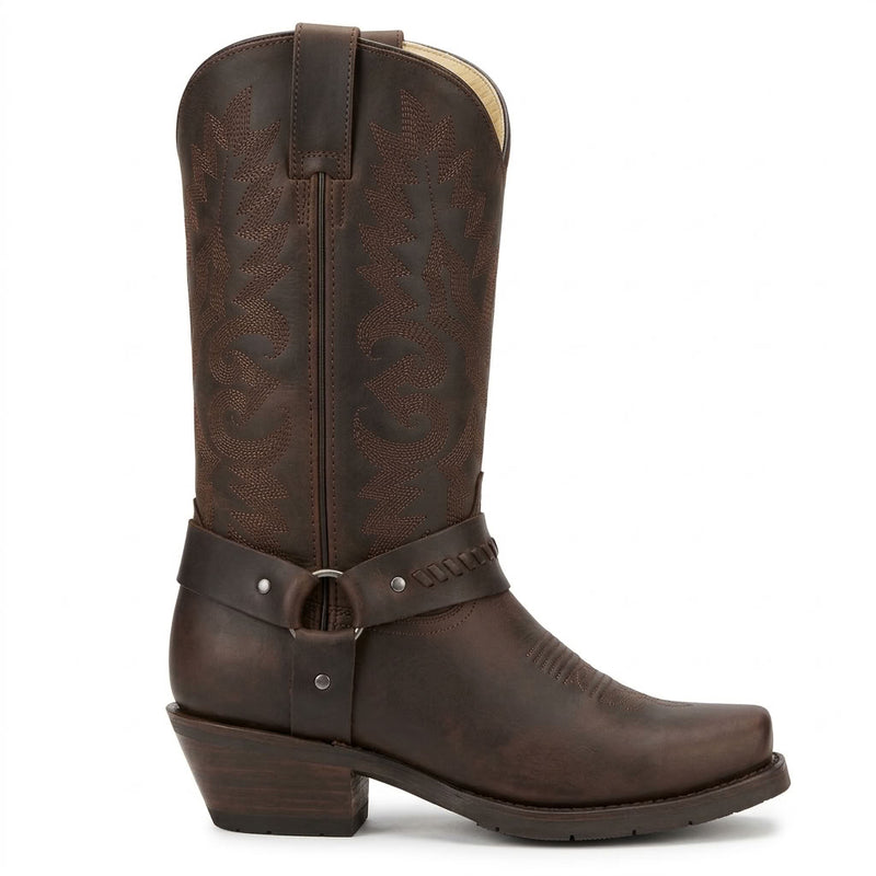 Load image into Gallery viewer, 1264 - RockinLeather Men's Chocolate Leather Harness Boot
