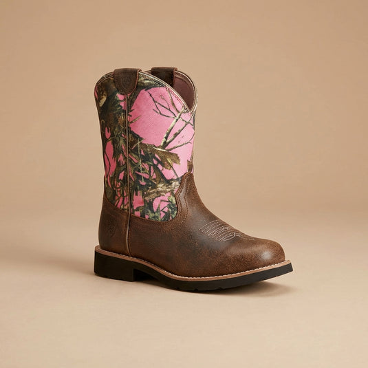 10015391 - Ariat Kid's Fatbaby Camo Western Boot