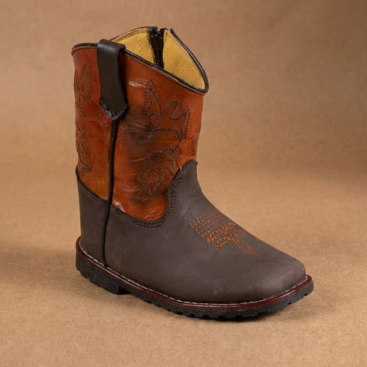 5504 T - RockinLeather Toddler Crazy Choco Cowhide Boot