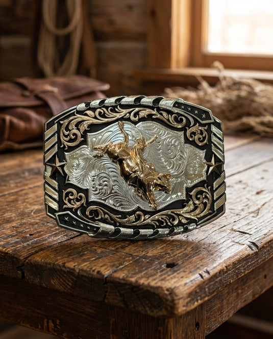 AWW2 - Bullrider 3 Tone Buckle