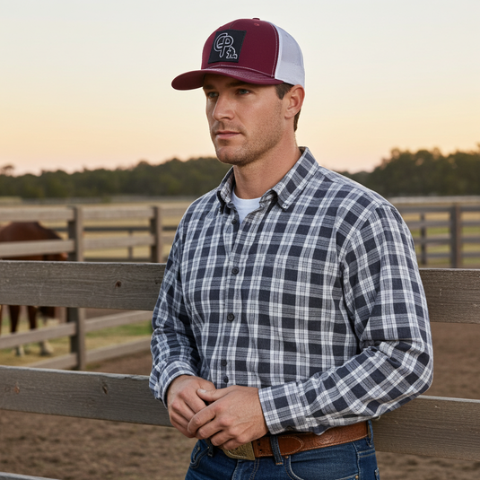 CP113 - Cowboy Prayer 3D Black Cardinal/White Cap