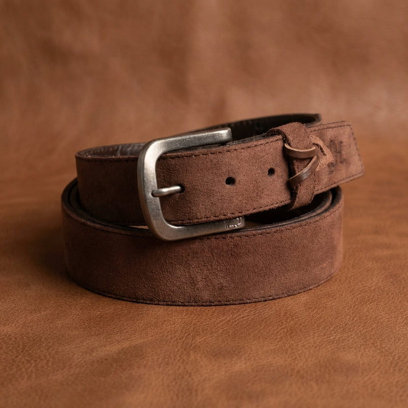 Load image into Gallery viewer, 22227BE2 - Red Dirt Hat Co. Men's Roughout Leather Belt
