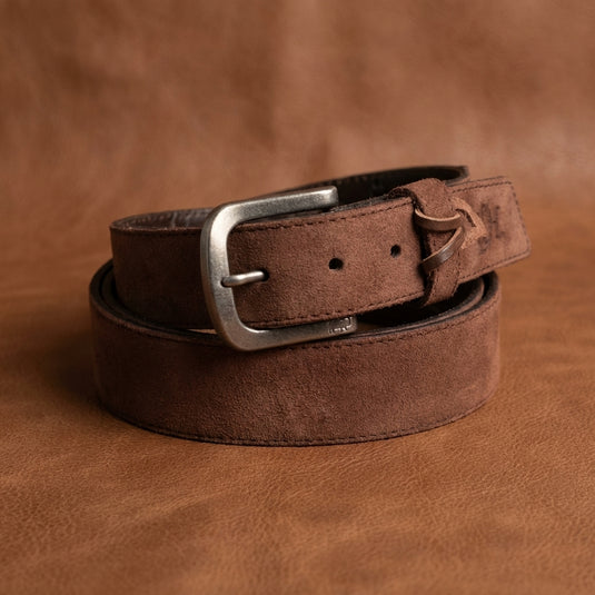 22227BE2 - Red Dirt Hat Co. Men's Roughout Leather Belt