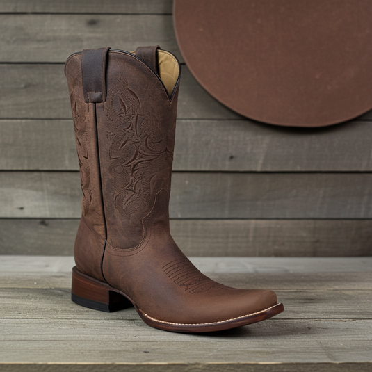 1808 - RockinLeather Men's Oiled Mad Dog Cowhide Western Boot