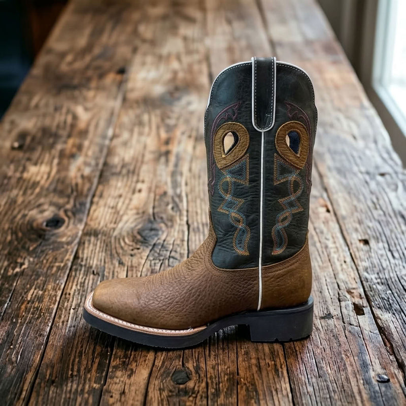 Load image into Gallery viewer, CP8002 - Cowboy Prayer Distressed Brown Cowboy Boot
