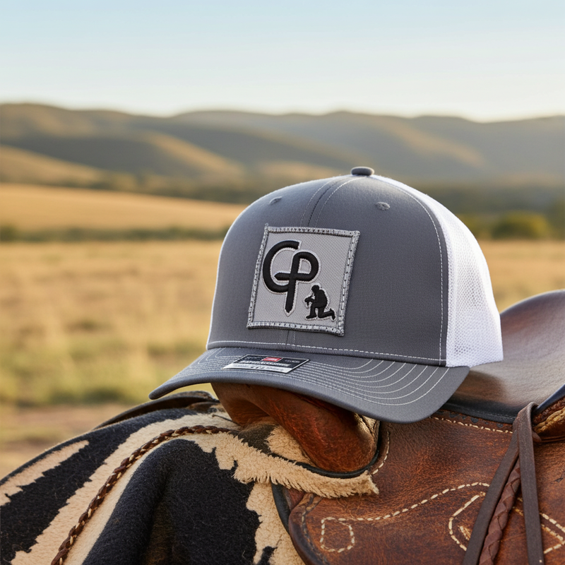 Load image into Gallery viewer, CP109 - Cowboy Prayer 3D Gray Charcoal/White Cap
