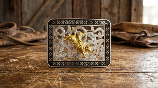 AWW16 - Bullrider Vine Square Buckle