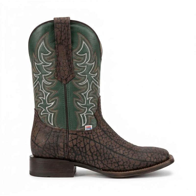 Load image into Gallery viewer, 1263 - RockinLeather Men's Chocolate Bull Shoulder Western Boot
