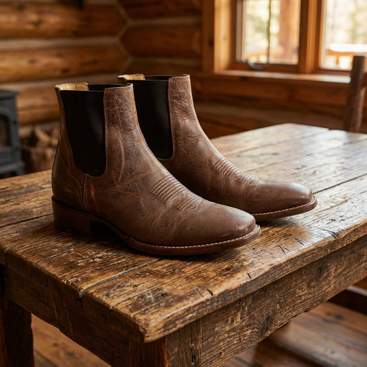 1251 - RockinLeather Men's Sierra Scotch Goat Chelsea Boot