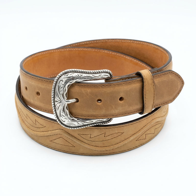 Load image into Gallery viewer, B34 - RockinLeather Crazy Tan Cowhide Leather Belt
