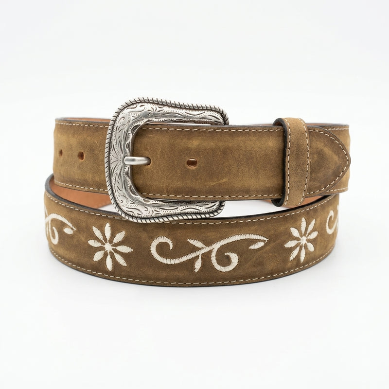 Load image into Gallery viewer, B28 - RockinLeather Crazy Tan Belt with Embroidery
