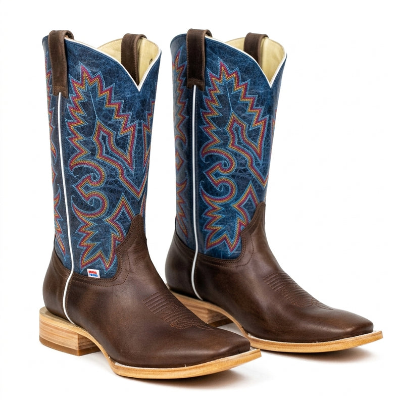 Load image into Gallery viewer, 1157 - RockinLeather Men's Chocolate Cowhide Western Boot
