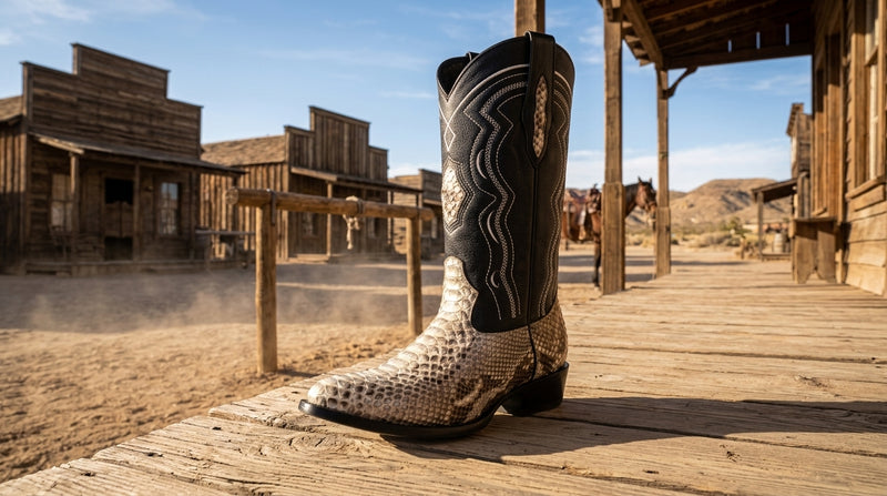 Load image into Gallery viewer, 8004 - RockinLeather Men's Genuine Natural Python Boots
