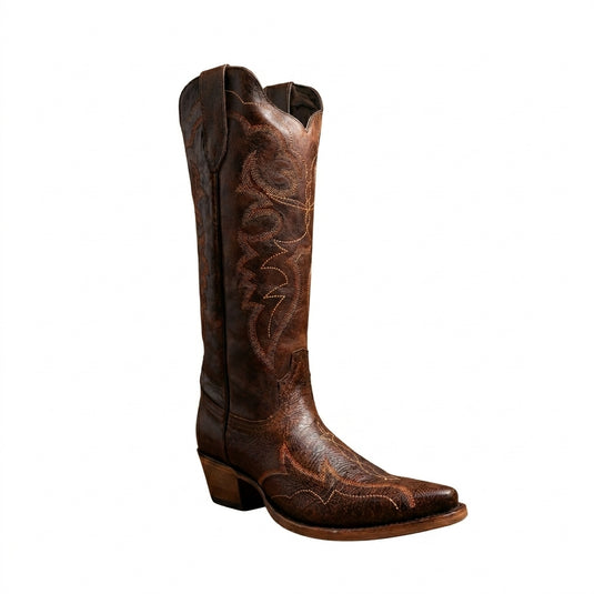 8300 - RockinLeather Women's Hand Painted Snip Toe Boot