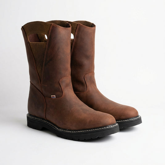 3107 - RockinLeather Round Toe EZ on Workboot