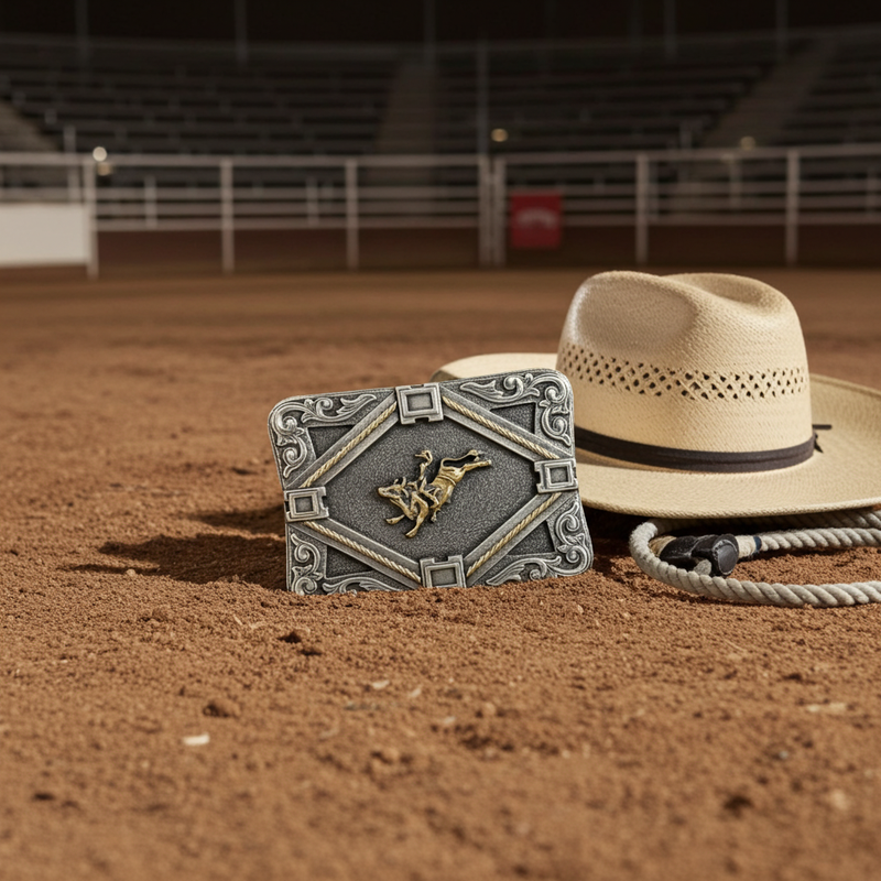 Load image into Gallery viewer, RLB009 - RockinLeather Bull Rider Belt Buckle
