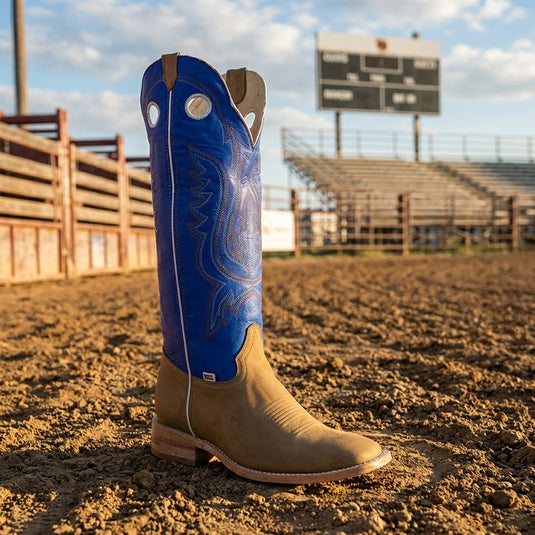 1106 - RockinLeather Men's Buckaroo Blue Shaft Western Boot