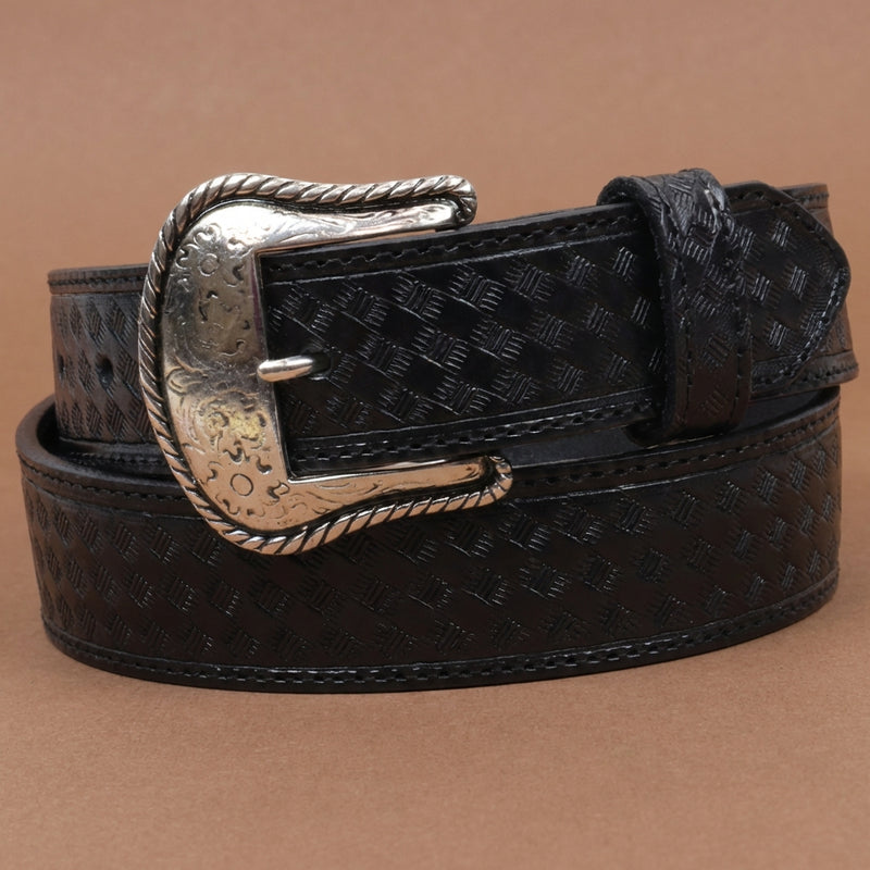 Load image into Gallery viewer, B1023 - RockinLeather Black Cowhide Leather Belt
