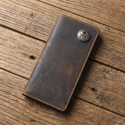 W136 - RockinLeather Brown 2nd Amendment Concho Rodeo Wallet