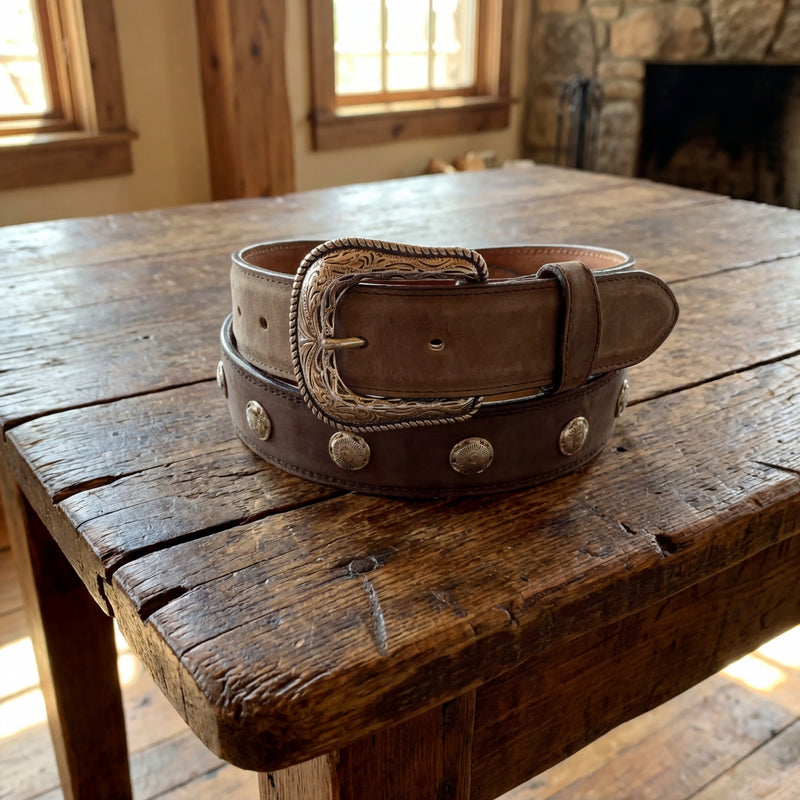 Load image into Gallery viewer, B10 - RockinLeather Men's Belt Cowhide Crazy Choco
