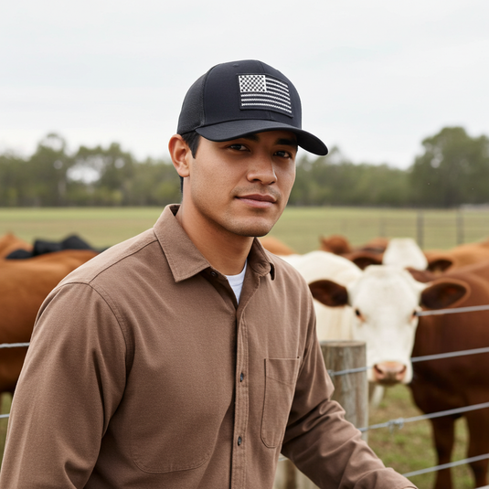 SA133 - Southern Addiction Barbed Wire Flag Black Cap