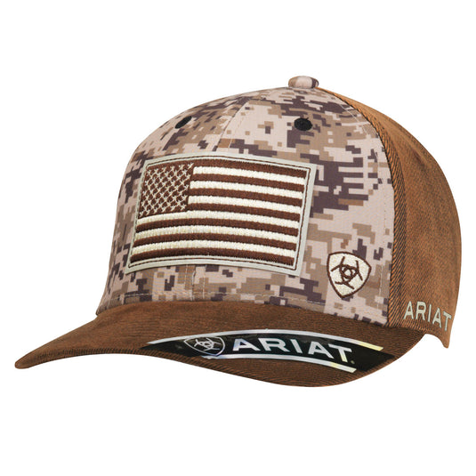 15094156 - Ariat Men's SB Digital Camo Front USA Flag Cap