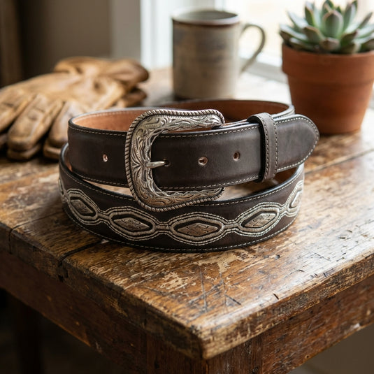 B25 - RockinLeather Crazy Choco with Triangle Conchos