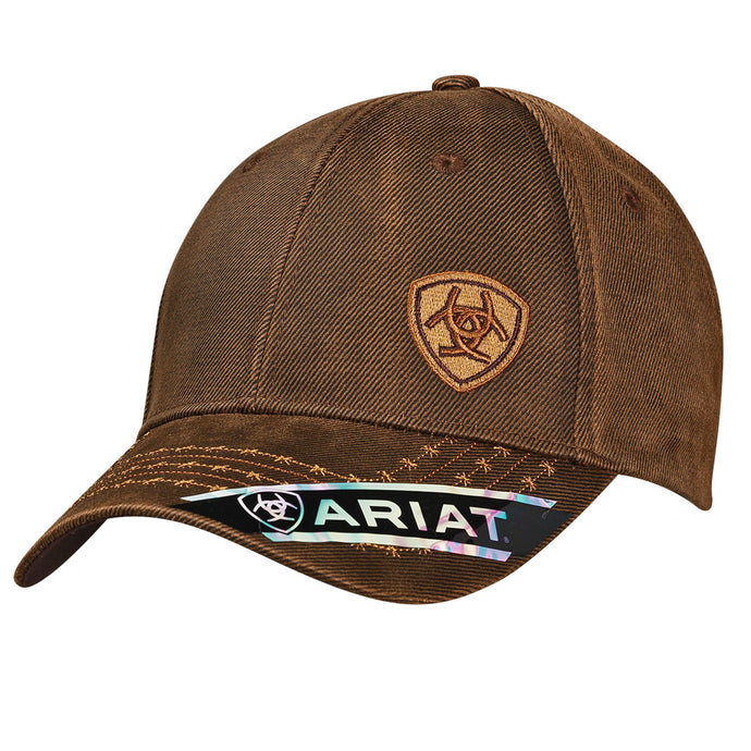 1518002 - Ariat Brown Oilskin Ball Cap