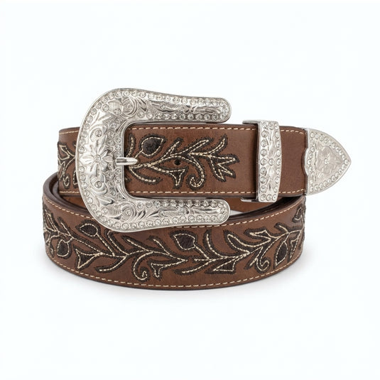 N3521408 - Nocona Women's Leaf Vine Stitched Belt