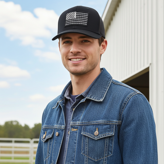 SA133 - Southern Addiction Barbed Wire Flag Black Cap