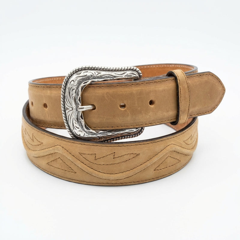 Load image into Gallery viewer, B34 - RockinLeather Crazy Tan Cowhide Leather Belt
