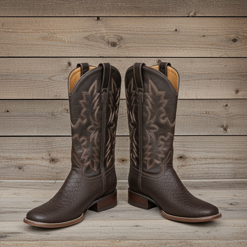 Load image into Gallery viewer, CP5004 - Cowboy Prayer Men&#39;s Chocolate Snake Print Western Boot
