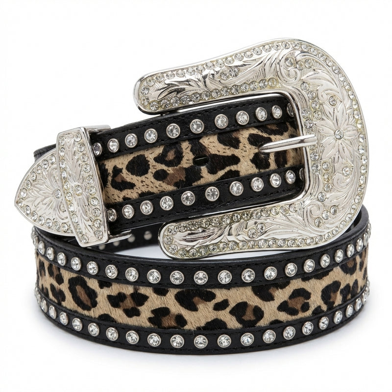 Load image into Gallery viewer, A502 - Women's Blk PF w/Cry &amp; Leopard
