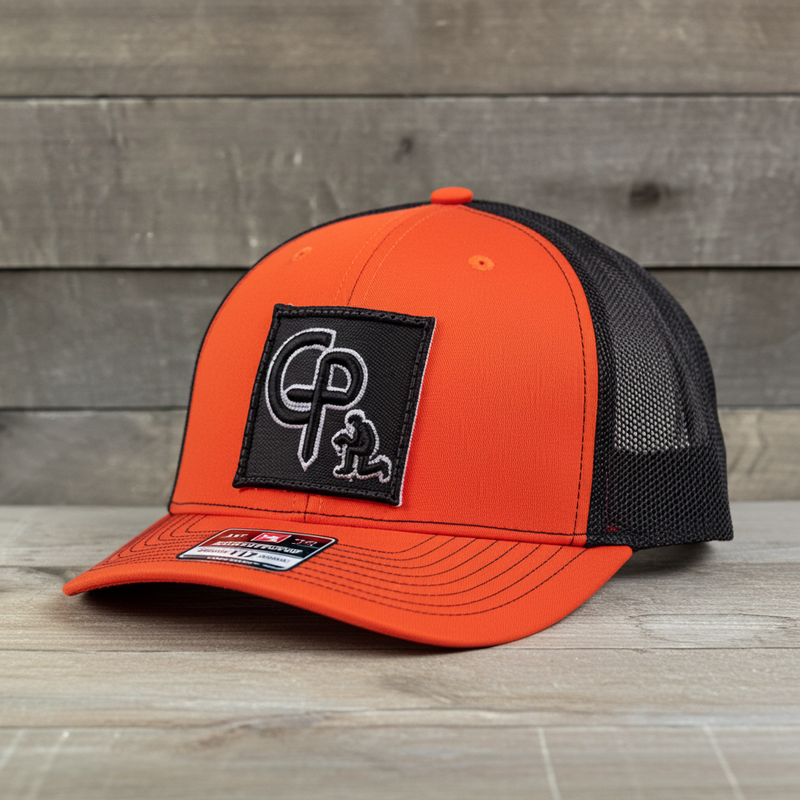 Load image into Gallery viewer, CP112 - Cowboy Prayer 3D Black Orange/Black Cap
