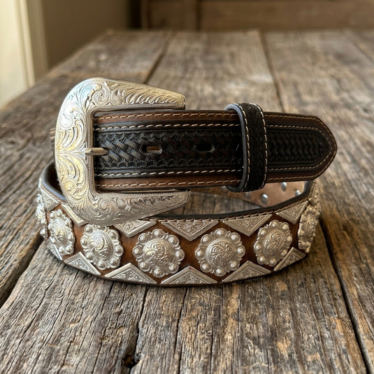 1725 - Men's Chocolate Silversmith Belt
