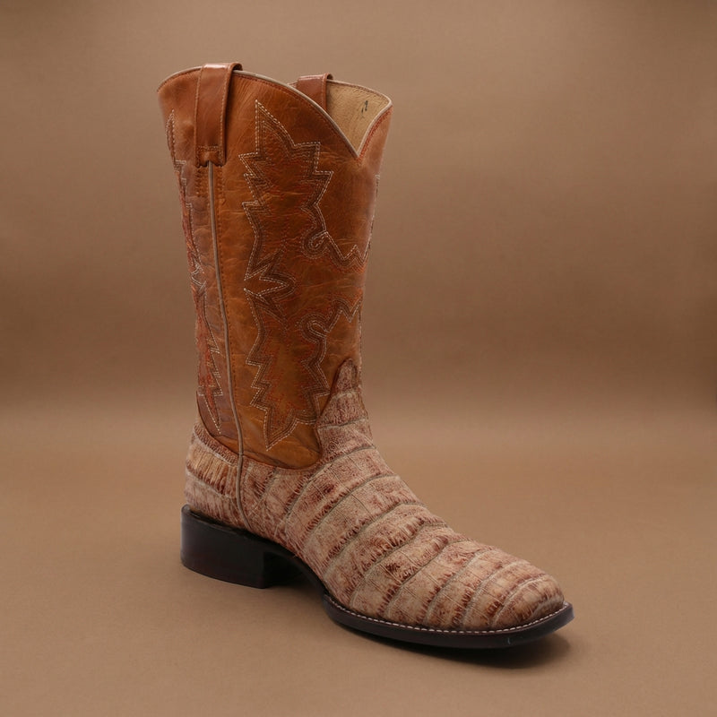 Load image into Gallery viewer, CP5011 - Cowboy Prayer Men's Natural Gator Print Western Boots
